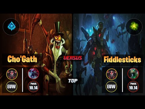 GrandMaster CHO'GATH [Glacial Augment] (Top) VS  FIDDLESTICKS - Grandmaster EUW Patch 10.14