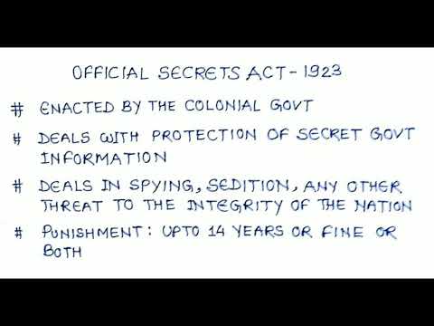 Official Secrets Act 1923