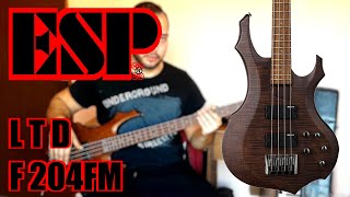 Video thumbnail for ESP LTD F-204FM Walnut Brown Satin | New Bass for Black Metal!! (review, unboxing, playthrough) by Zimorog Band