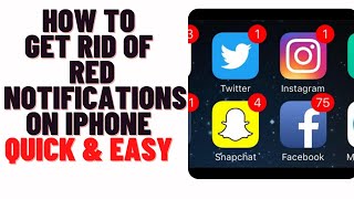 how to get rid of red notifications on iphone