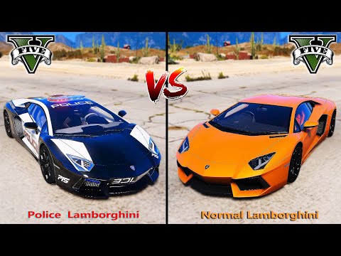 Police Lamborghini vs Normal Lamborghini in GTA 5 - which is best?