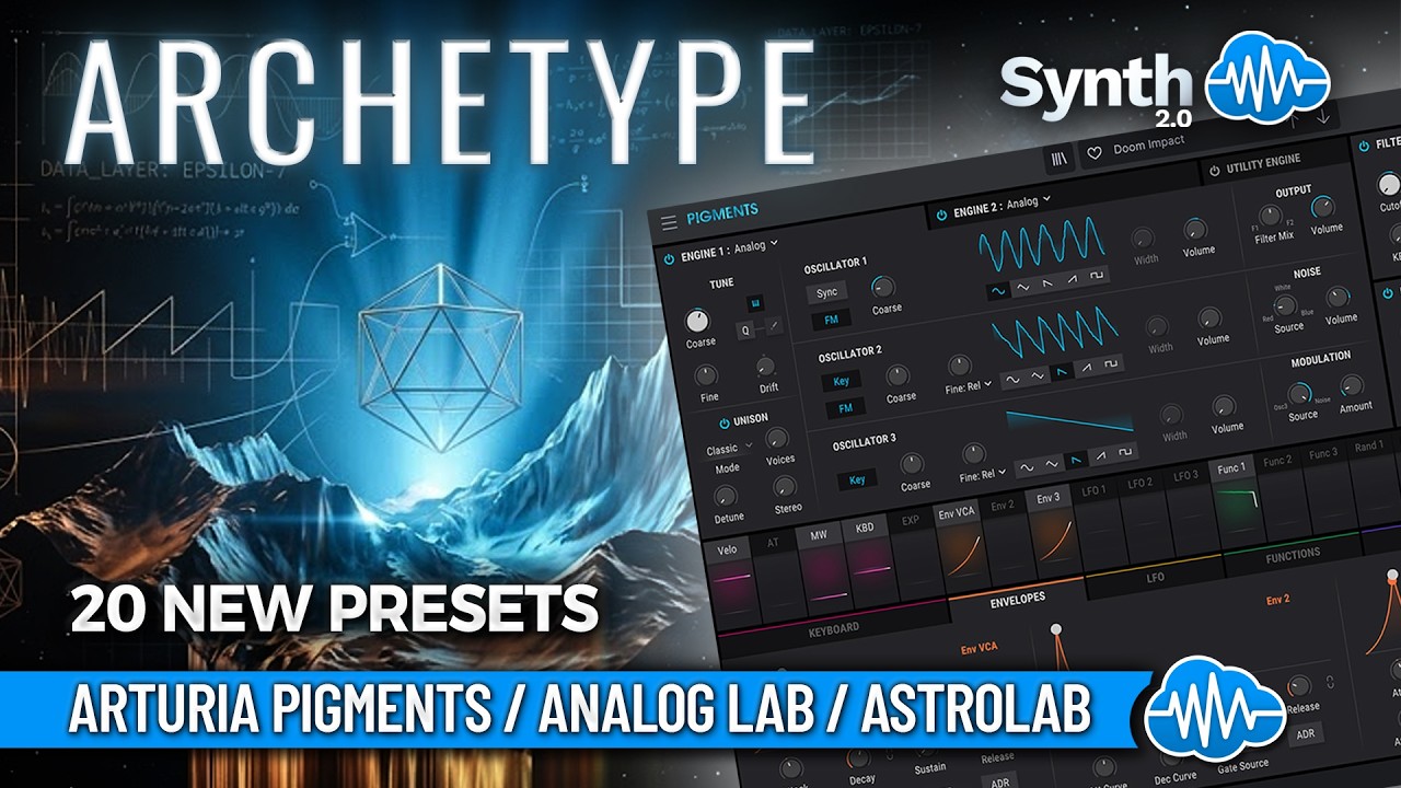 DRS096 - Archetype - Arturia Pigments / AstroLab / Analog Lab ( 20 presets ) - Video Preview 1
