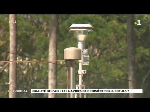 Test qualité de l'air arrivée bateau de croisières en Martinique