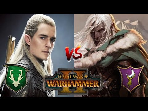 THE ELF DUEL - Wood Elves vs Dark Elves | Total War: Warhammer 2