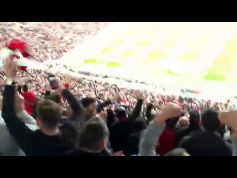 Manchester United Fans react to Anthony Martial last minute winner vs Everton (FA Cup Semi Final) HD
