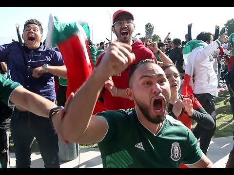Mexico and Sweden fans emotional reactions as they watch the World Cup at Avaya Stadium