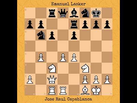Jose Raul Capablanca vs Emanuel Lasker | World Championship Match, 1921 #chess #chessgame