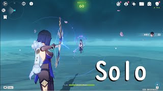 【原神】完凸夜蘭vs雷電将軍 単騎 ノーダメ【Genshin Impact - Yelan  Solo vs Riden Shogun No Damage】