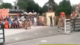 Indian Soldier Falls during Parade at Wagha Border On 14 August 2015