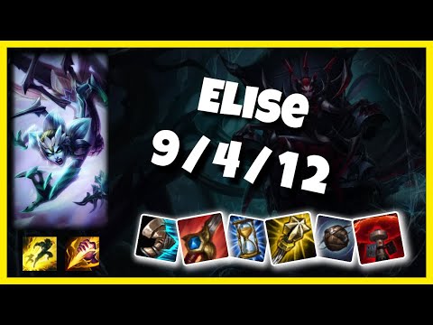 Elise  vs Graves EU Challenger JUNGLE (9/4/12) Gameplay Replay - Patch 10.22