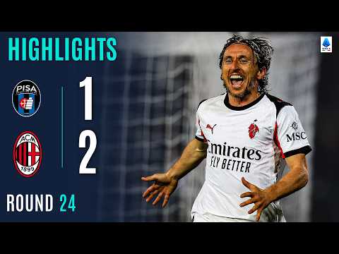 PISA-MILAN 1-2 | HIGHLIGHTS | Modric Last-Minute Hero For Milan | Serie A 2025/26