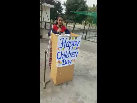 English Speech on Children's Day by Supreet from Victoria International school, Mukerian.