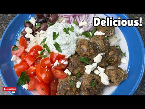 I Made a Greek Meatball Rice Bowl (and it's incredible)