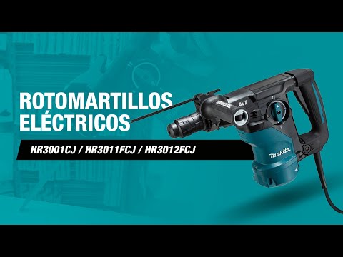 Makita HR3012FCJ Perforatorius SDS-PLUS 1050 W bet.30mm 4,5kg 3,9J (3)kalimo režimas, keičiamas griebtuvas, AVT, LED, MAKPACK video