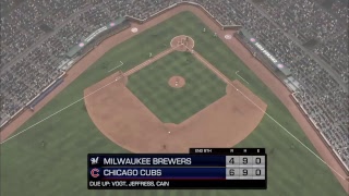 MLB CPU vs CPU League: Brewers (13-15) @ Cubs (19-8)