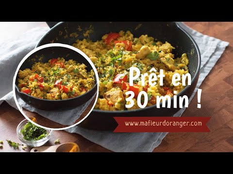 Riz au poulet Plat rapide et délicieux !
