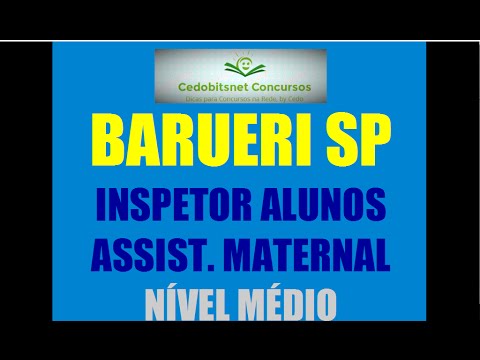 CONCURSO PÚBLICO PREFEITURA BARUERI SP ASSISTENTE INSPETOR MÉDIO CEDOBITSNET FICHA RESUMO APOSTILA