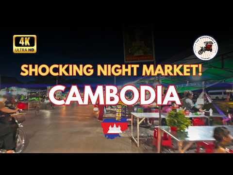 Caught in the Rain in Siem Reap! 🌧️ | Night Market Tour on Street 60 🇰🇭