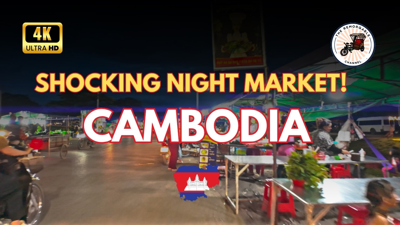 Caught in the Rain in Siem Reap! 🌧️ | Night Market Tour on Street 60 🇰🇭