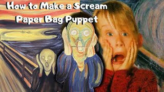 Craft Night Fun: Making a Scream Paper Bag Puppet