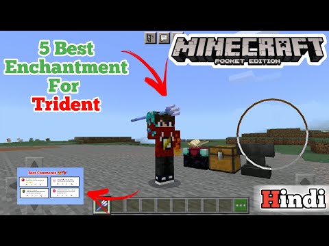 [ Hindi ] Best Trident Enchantment In Minecraft PE | Enchantment Tutorial In Hindi | @blackclue