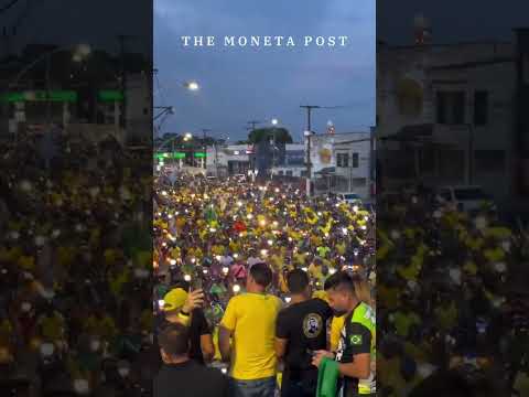 Presidential candidate Flávio Bolsonaro draws large crowd in Belém. #FlavioBolsonaro #Belem #Para