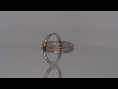 1940's Yellow Gold Antique Wedding Band with Milgrain work and Partition design ATL #182