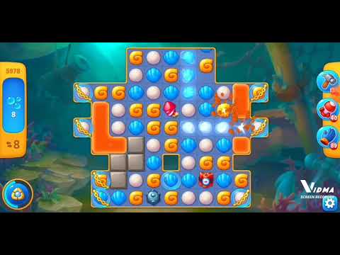 Fishdom. 5978 level no boosters and diamonds - 14 moves
