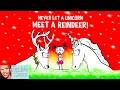 🦄🦌 Kids Book Read Aloud: NEVER LET A UNICORN MEET A REINDEER by Diane Alber