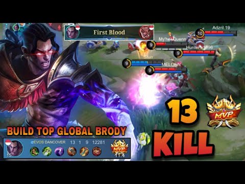 BRODY 13 KILL DAMAGE SAKIT BANGET!! BRODY MM TERKUAT GOLD LANE ! TOP 1 GLOBAL BRODY - GAMEPLAY BRODY