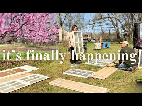 Building Our DIY Greenhouse With Antique Windows & Doors | Country Garden Dreams