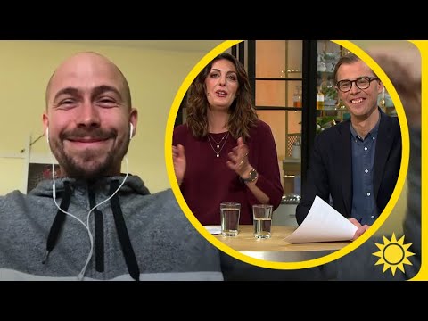 Aleksandars glädjegest efter storvinsten i triss - Nyhetsmorgon (TV4)