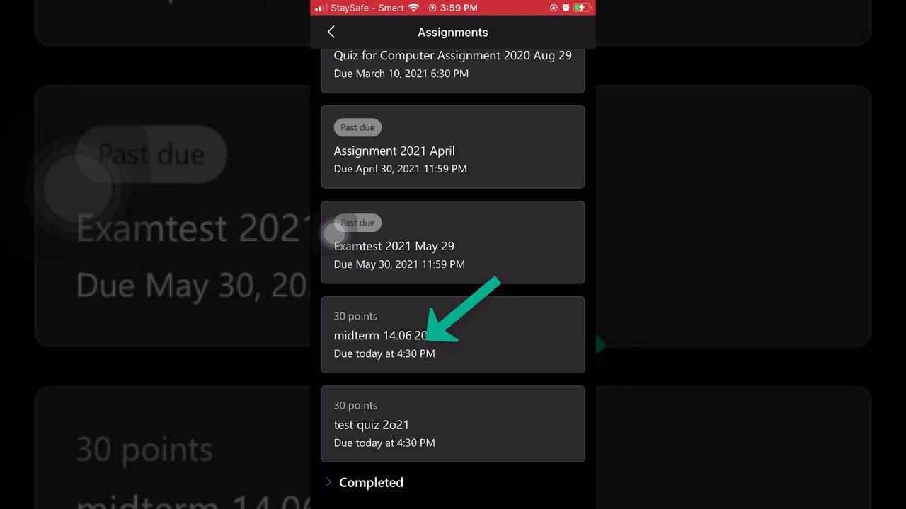 How to do quiz or assignment in Microsoft team on I phone