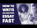 How to Write an Analysis Essay--in 4 Minutes