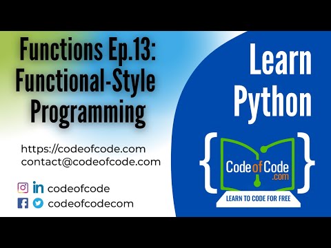 Learn Python Chapter 04 Functions Ep 13 Functional Style Programming Codeofcode