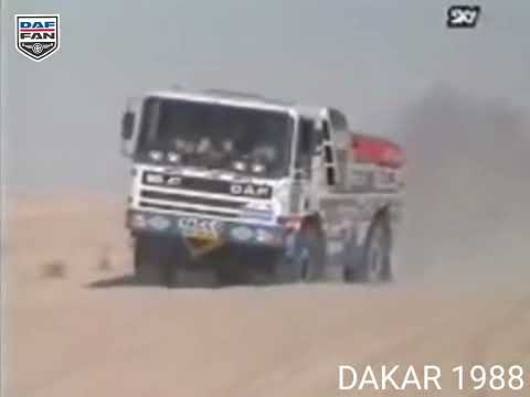 DAF Turbotwin X1 (1,220 hp) with Dutch driver Jan de Rooy jumping through the desert.
