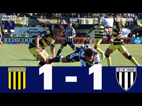 Almirante Brown 1-1 Gimnasia (M) | Primera Nacional | Fecha 10 (Zona B)