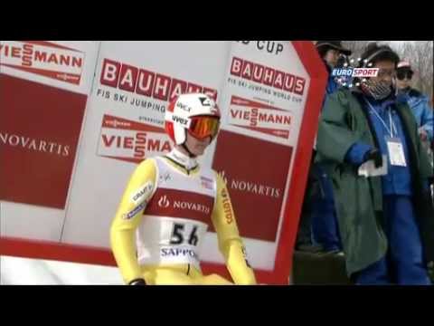 Sapporo 2012: Kamil Stoch - pierwsza seria - skok na 131,5 m | 29.01.2012