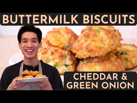 The BEST Cheddar Green Onion Biscuits Ever (Easy & Quick) - BUTTERMILK DROP BISCUITS