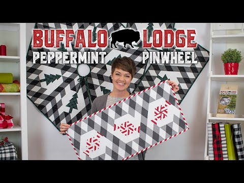 Buffalo Lodge Peppermint Pinwheel Block