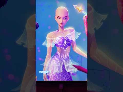 🧜‍♀️ Huntrix as Mermaids: Rumi 💜 #kpopdemonhunters #huntrix #sajaboys #transformation #mermaid