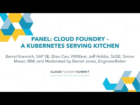 Panel: Cloud Foundry – A Kube... Bernd Krannich; Dieu Cao; Jeff Hobbs; Simon Moser; and Daniel Jones