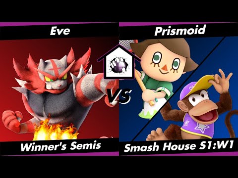 Smash House S1:W1 WSF - Eve (Incineroar) vs. Prismoid (Villager/Diddy)
