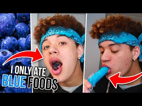 I Only Ate BLUE FOODS For 24 Hours! (never again)