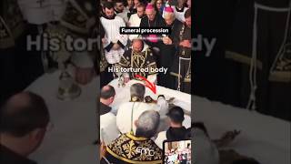 A funeral procession commemorating the burial Jesus Christ - Holy Sepulchre in Jerusalem #jesus