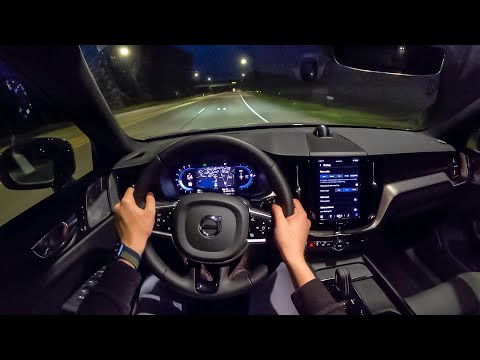 2022 Volvo XC60 T8 Polestar Engineered Extended Range - POV Night Drive (Binaural Audio)