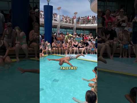 Winning A Belly Flop Competition💥 #shorts