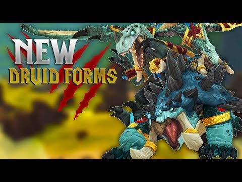 WOW BFA NEW AWESOME ZANDALARI TROLL DRUID FORMS IN-GAME PREVIEW!
