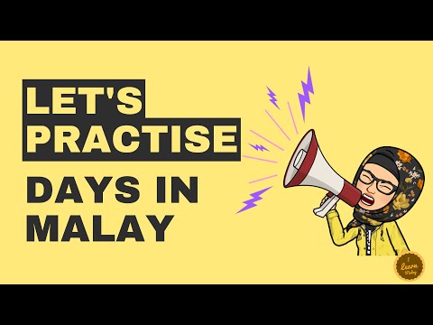 Days of the Week in Malay | Spoken Practice Lesson 📅