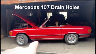 Mercedes R107: Odpływy i Typowe Miejsca Rdzy